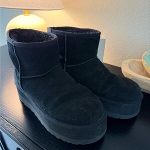 UGG Black Platform Boots